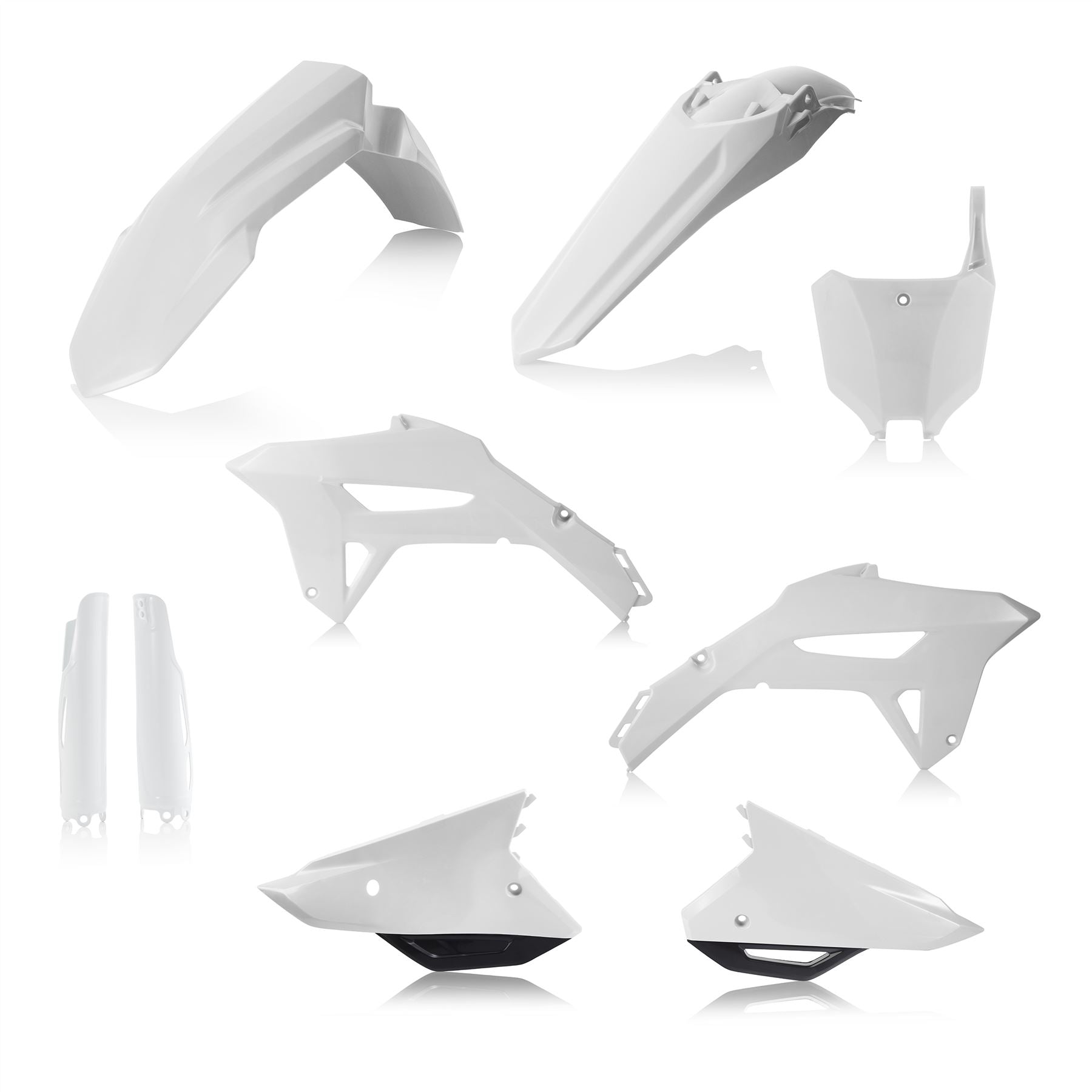 Acerbis Full Plastic Kit White Black For HONDA CRF 250 R 2022-2024